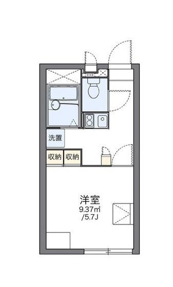 レオパレスドリーム瀬戸内(1K/1階)の間取り写真