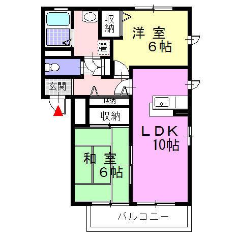 グランバリエ(2LDK/1階)の間取り写真