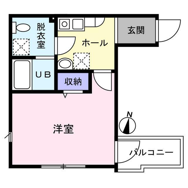 ハウズライフ厚木六番館(1K/3階)の間取り写真