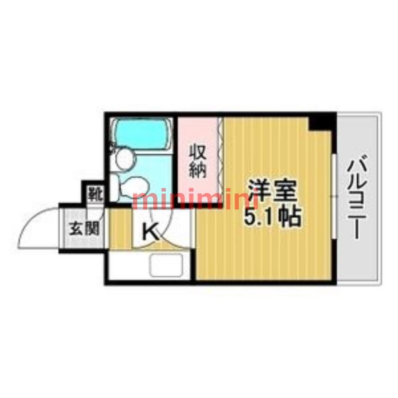 吹田メゾン・ド土井(1K/1階)の間取り写真