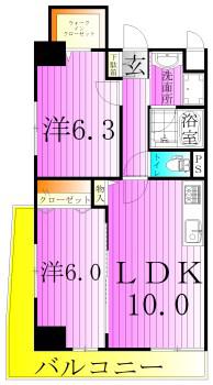 BELLE EPOQUE(2LDK/2階)の間取り写真