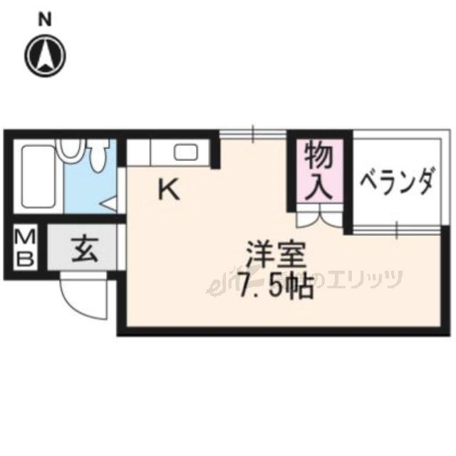 STマンションIII(ワンルーム/5階)の間取り写真