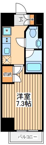 パティーナ川崎南デュオ(1K/14階)の間取り写真