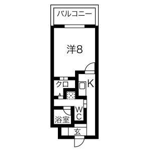 W.O.B.SAKAI(1K/10階)の間取り写真