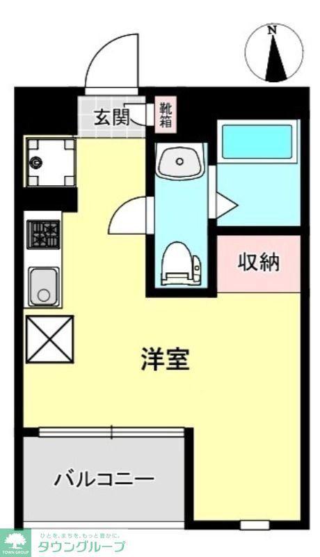 ロータス平和島イースト(ワンルーム/3階)の間取り写真