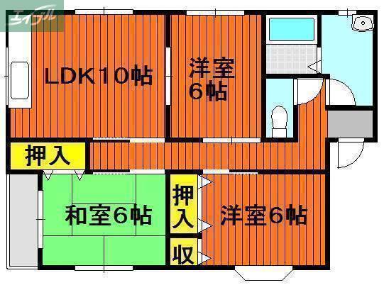 プロムナード(3LDK/3階)の間取り写真