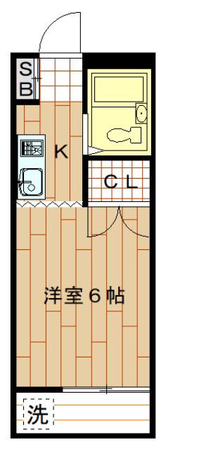 ハイライズ(ワンルーム/3階)の間取り写真