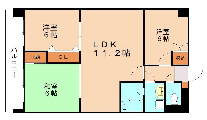 ソフィア(3LDK/4階)の間取り写真