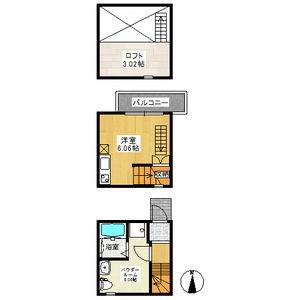 アースクエイク寺崎(1SK/1階)の間取り写真