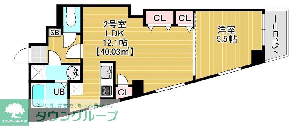 BRUN COURT MINAMISENJU(1LDK/8階)の間取り写真