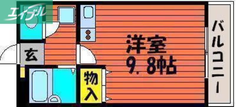アーバンコーポ黒住(ワンルーム/1階)の間取り写真