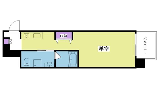 ディアさくら夙川(1K/5階)の間取り写真