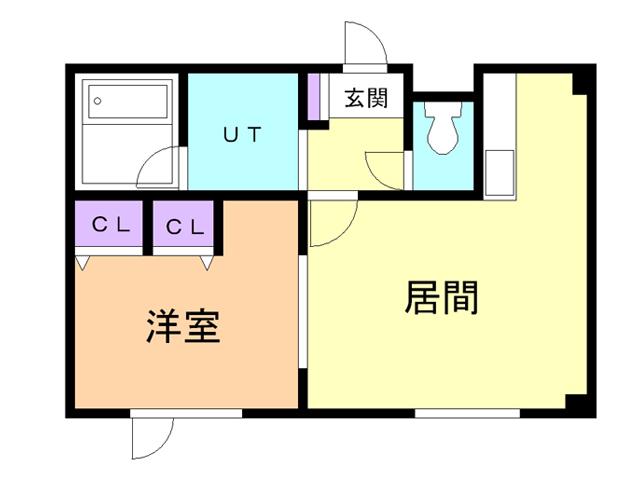 高橋マンション(1LDK/1階)の間取り写真