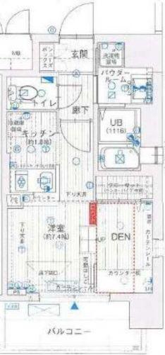 LC新梅田(1DK/3階)の間取り写真