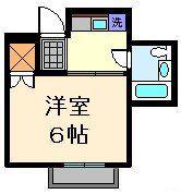前川ビル(1K/3階)の間取り写真