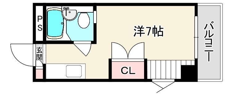 リヴァフィールド(ワンルーム/5階)の間取り写真