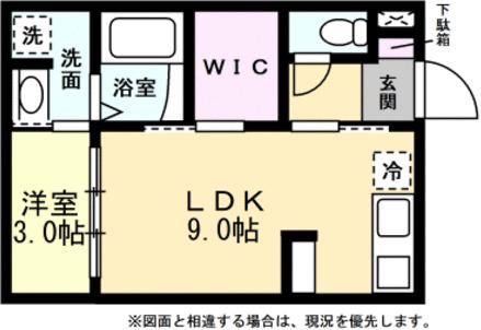 INTEGRAL大泉II(1LDK/2階)の間取り写真