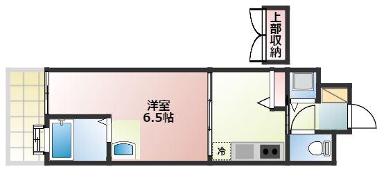 NO48プロジェクト2100博多(1DK/9階)の間取り写真