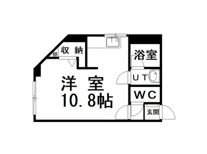 第3ユタカマンション(ワンルーム/3階)の間取り写真