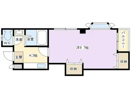 フロール館香里(1K/2階)の間取り写真