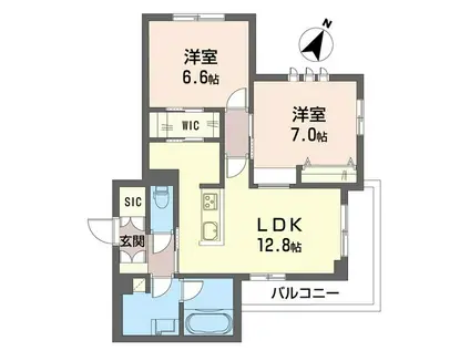 メゾン・ド・リヴェール(2LDK/3階)の間取り写真