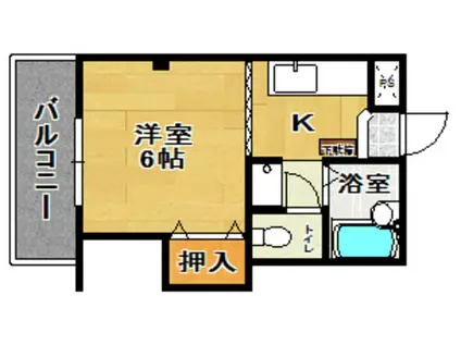 メゾンキャンパスII(ワンルーム/2階)の間取り写真