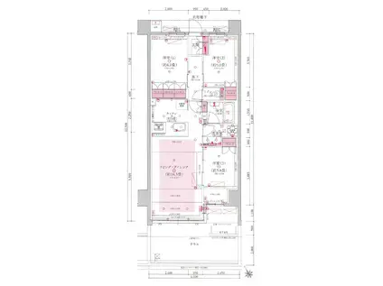 ブリリア京都松ヶ崎(3LDK/1階)の間取り写真