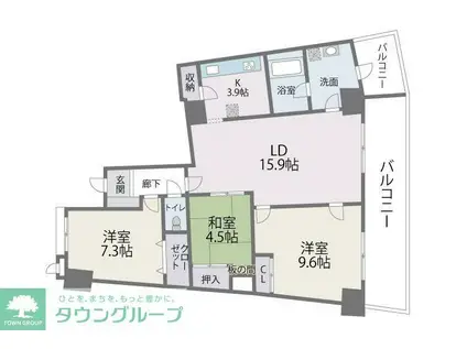 アイランドシティ・インフィニガーデン サウス(3LDK/16階)の間取り写真