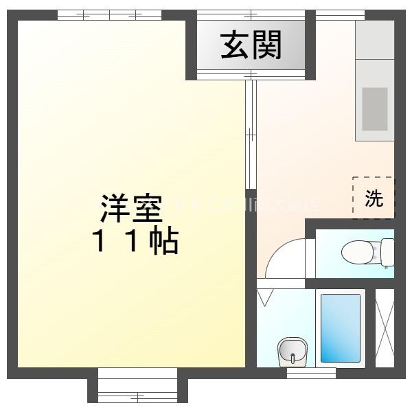 すみれ荘(1K/2階)の間取り写真