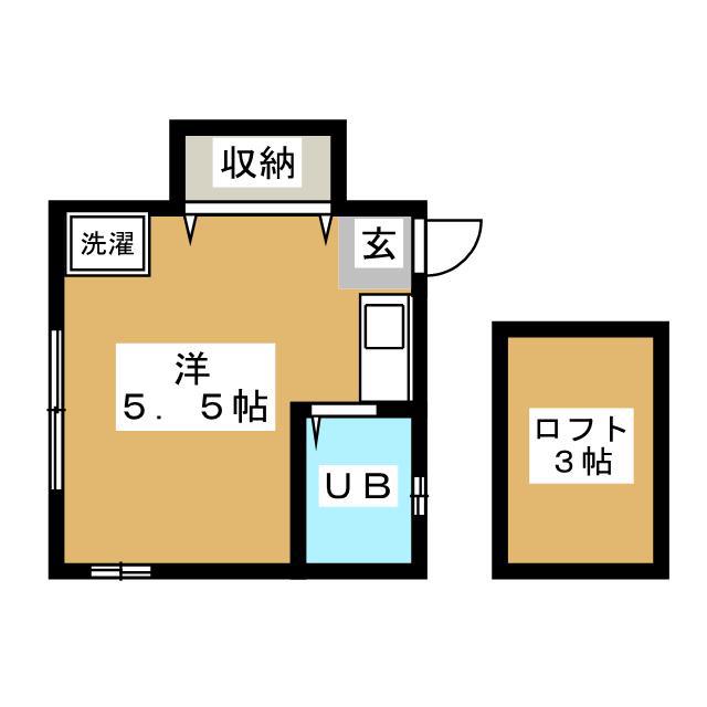 アプローズ(ワンルーム/1階)の間取り写真