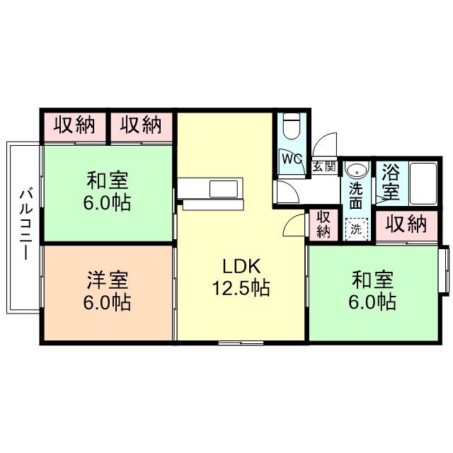 SHAMROCK(3LDK/2階)の間取り写真