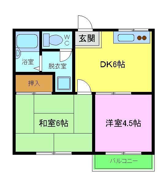 ガーデンハイツさやま(2DK/2階)の間取り写真