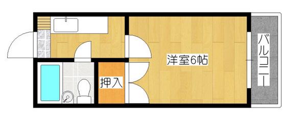 アルタイル東雲(1K/3階)の間取り写真