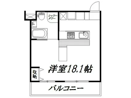 アルコ12(ワンルーム/3階)の間取り写真