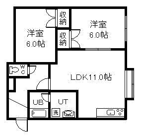 セルリアンハイツ(2LDK/2階)の間取り写真