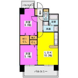 ステラSTII(2LDK/1階)の間取り写真