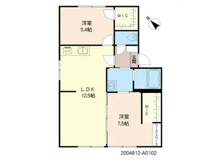 フレグランスローペ(2LDK/1階)の間取り写真