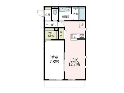 ルミエール和泉が丘(1LDK/2階)の間取り写真