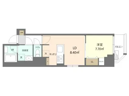 REFRAME5 早稲田(1LDK/5階)の間取り写真