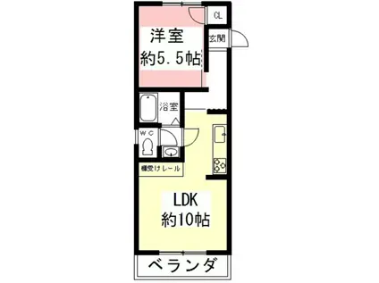 メゾン・アオイ(1LDK/3階)の間取り写真