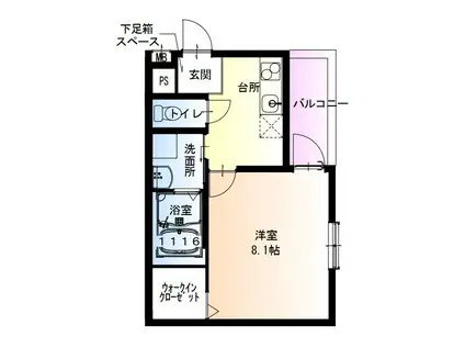 フジパレス今津中ウエスト(1K/3階)の間取り写真