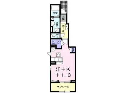 メイハウス(1K/1階)の間取り写真