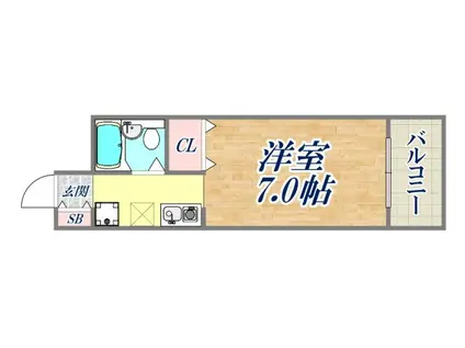 ヒルバレー妙法寺駅前(1K/5階)の間取り写真