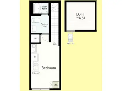 リベルテ中延(ワンルーム/2階)の間取り写真