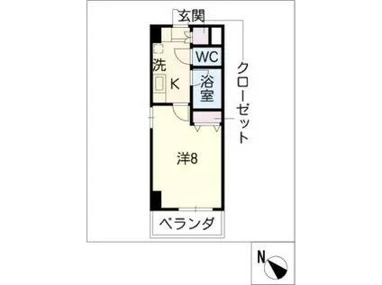 アペゼマルハチ(1K/5階)の間取り写真