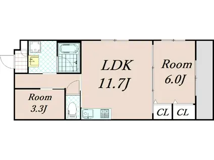 ROA HIGASHIYAMA(1SLDK/5階)の間取り写真