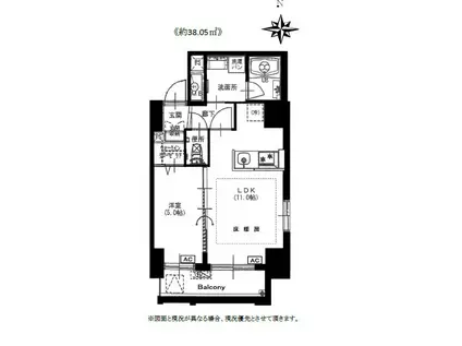 CASA AZABU LE GRAND(1LDK/4階)の間取り写真