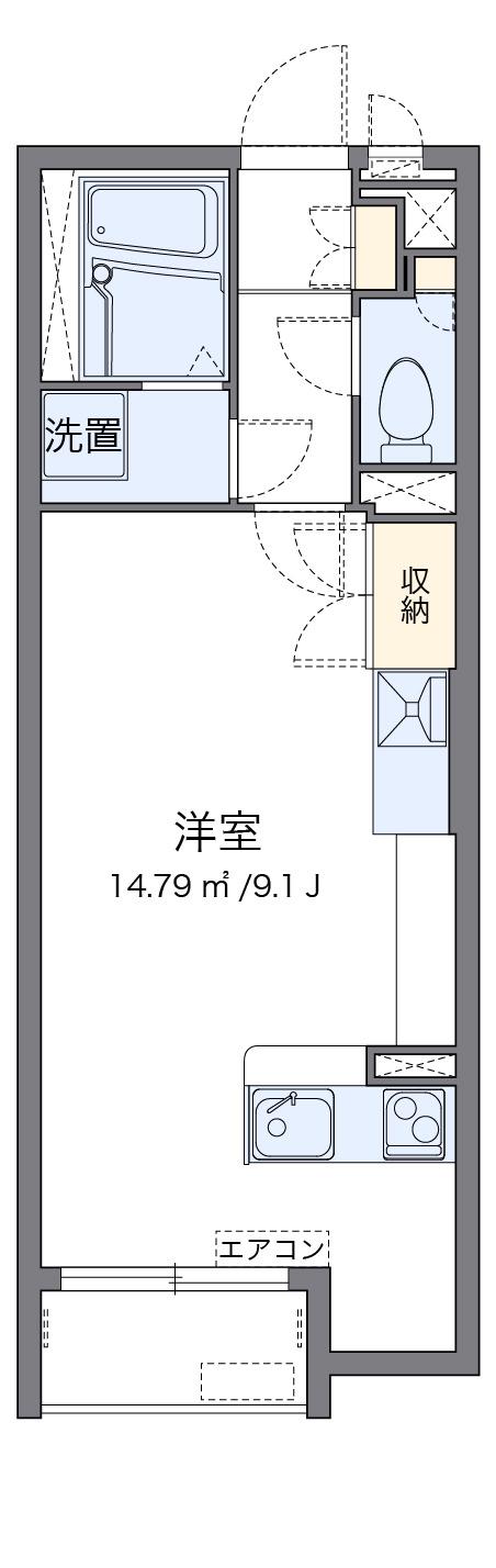 ミランダサウス VIEWII(ワンルーム/2階)の間取り写真