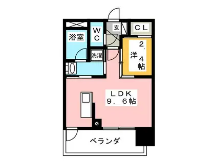 グランフォーレプライム高宮(1LDK/12階)の間取り写真