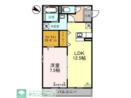 LUGANA(1LDK/3階)の間取り写真